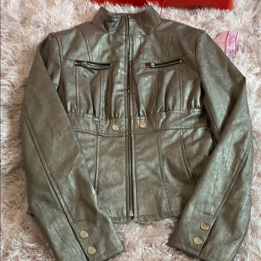 Arden B cropped metallic jacket
